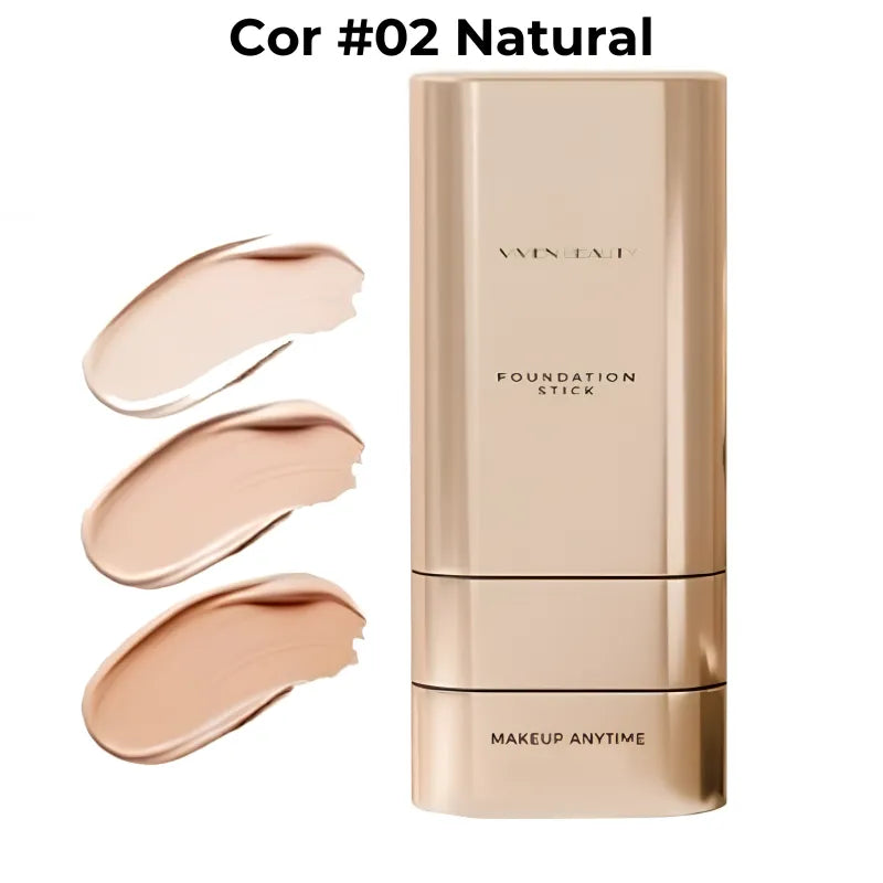 Corretivo Base Stick Coreano 2 em 1 – Cobertura Perfeita 100% Natural