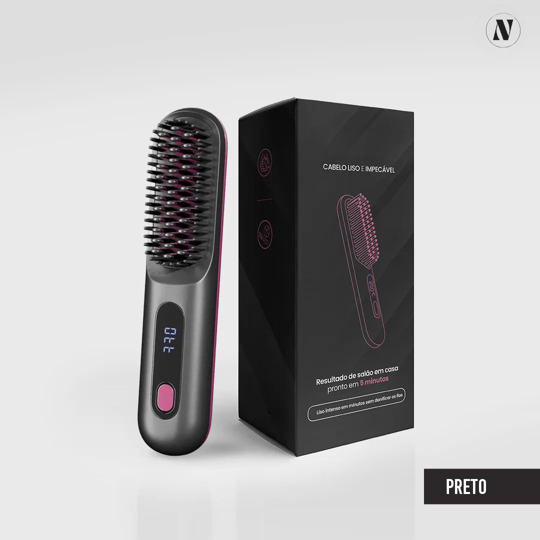 Escova Alisadora Portátil - BeautyMax Pro®