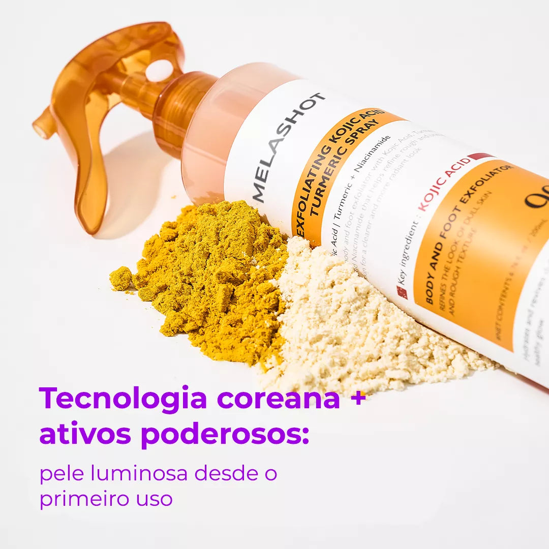 Melashot – Spray Esfoliante Corporal Que Clareia Manchas e Deixa a Pele Lisa e Iluminada em Minutos